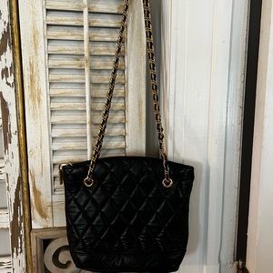 Vintage small quilted black Ann Taylor purse